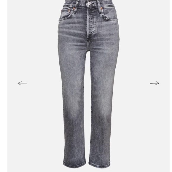 Re/Done Denim - Re/Done Gray Straight Leg Jeans